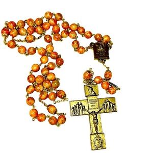 Commemorative Ghirelli Rosary 2015 World Meeting of Families Agnus Dei Heart